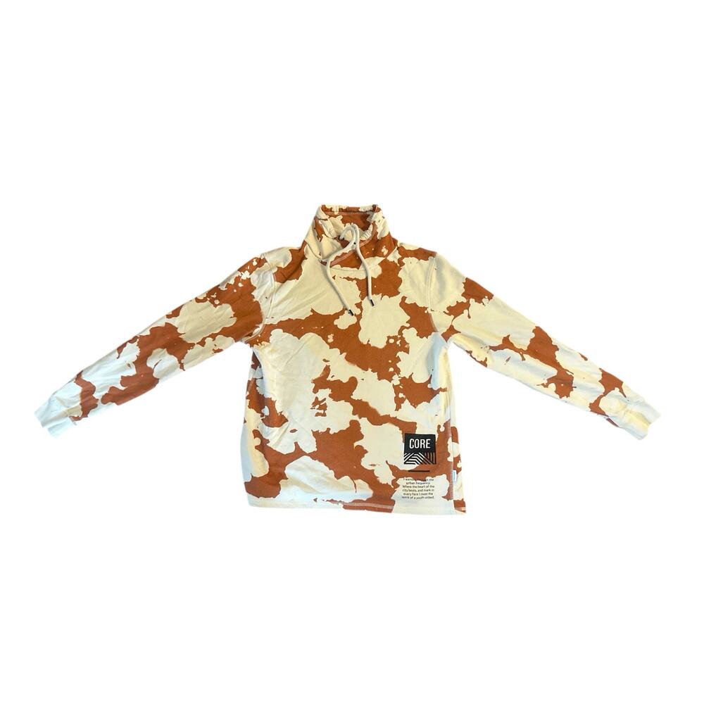 Men S Jack & Jones Core Full Sleeve Printed Sweatshirt Tie Dye Persimmon Orange
